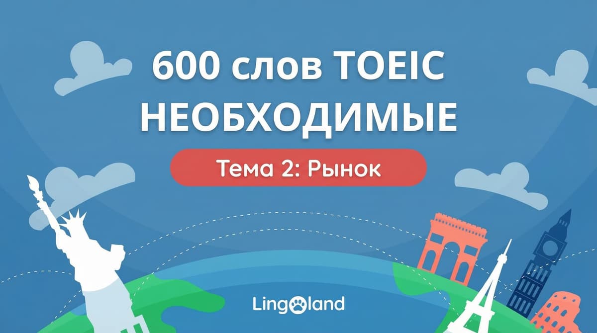 600 основных словарных слов для теста TOEIC - Тема 2: Рынок